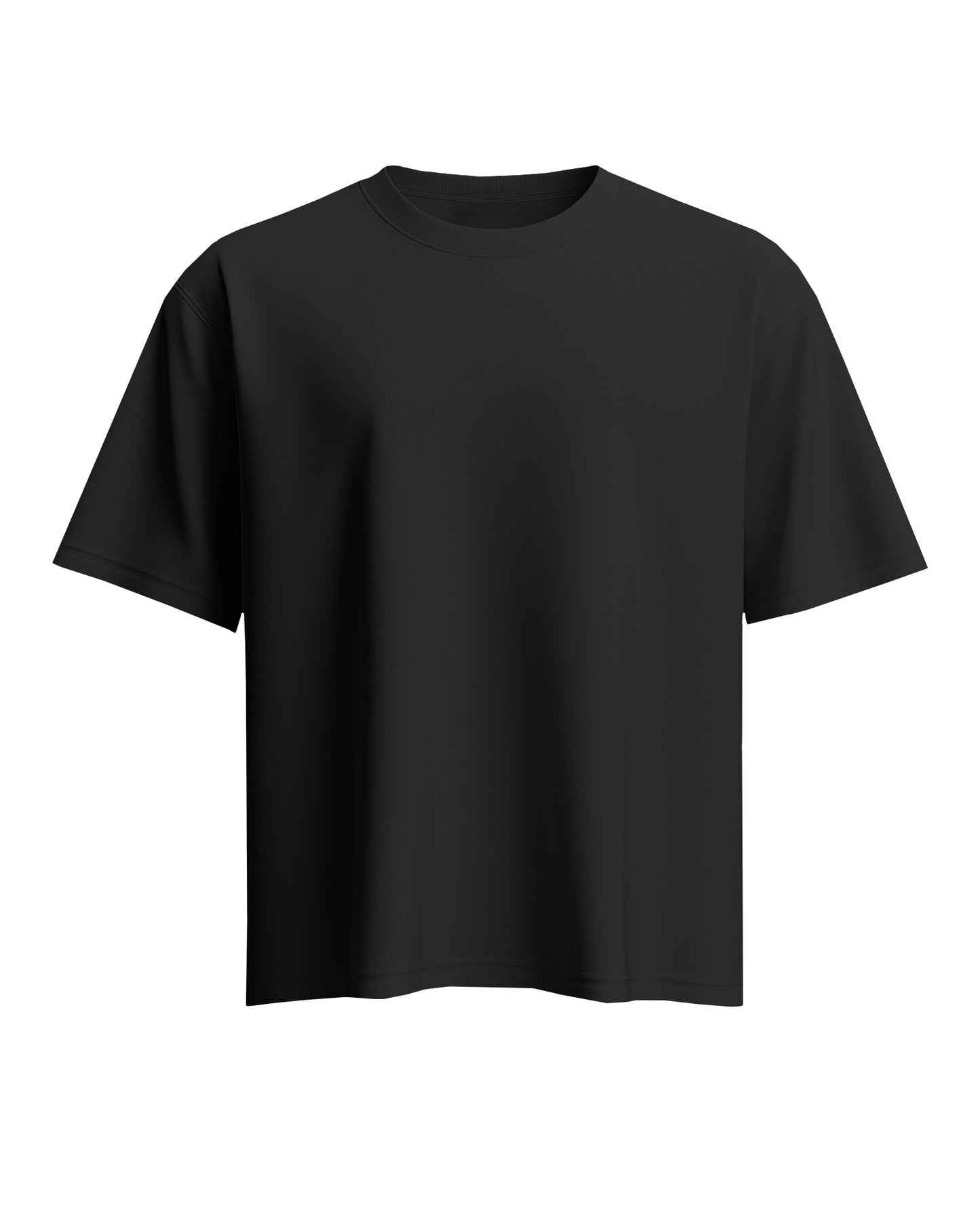 Unisex Oversized Plain T-Shirt – Black | Minimalist Casual Streetwear Essential