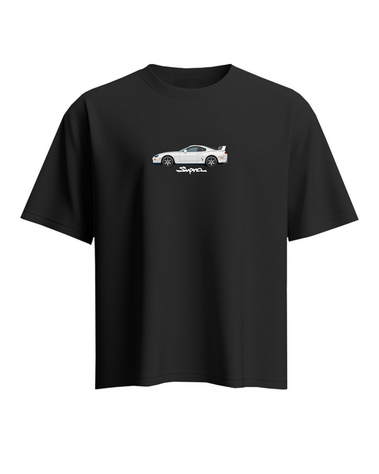 Unisex Minimal Design Oversized T-Shirt – Black | Supra MK4