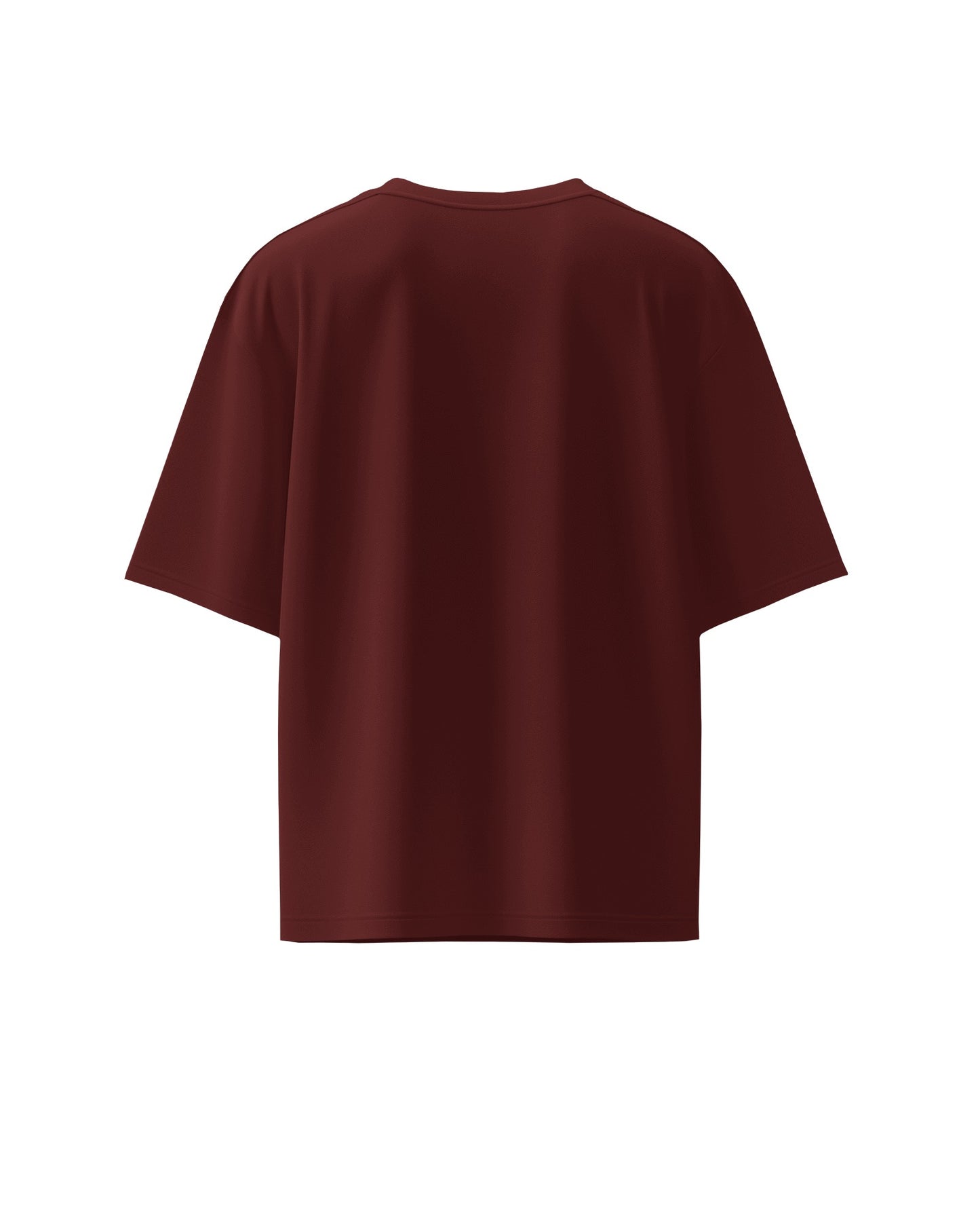 Unisex Oversized Plain T-Shirt – Maroon | Minimalist Casual Streetwear Essential